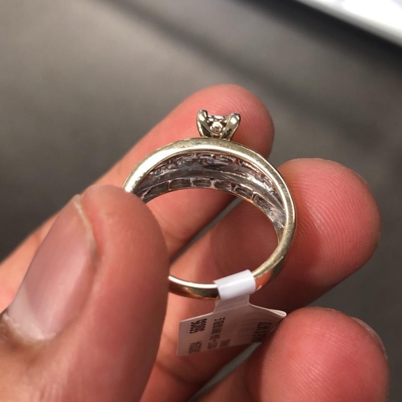 10k Diamond Bridal Wedding Engagement Ring 1/2CTW - Picture 6 of 7